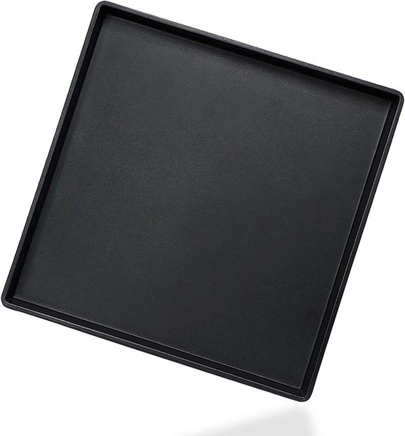 VCREATC Versatile Black Square Tray - 11 Inch Organizer Decorative Tray for Bathroom Vanity, Coffee Table, Dresser & Kitchen Countertop - Black Catch-All Tray for Home Decor, Jewelry, Makeup & Snacks - Image 1